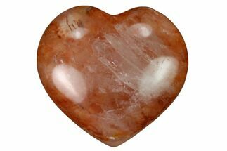 Small, Polished Hematoid Quartz Hearts - / Size #172276