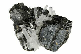 Quartz Crystals On Sphalerite - Peru #173493
