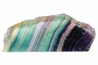 Colorful, Polished Rainbow Fluorite Slab #176142