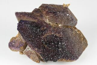 Calcite Crystals Coated With Purple (Yttrofluorite?) Fluorite #177599