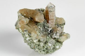 Quartz Crystal Cluster with Calcite & Loellingite -Inner Mongolia #180364