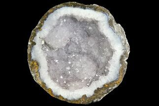 Las Choyas Coconut Geode Half with Quartz & Calcite - Mexico #180569