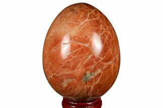 2.8" Polished Peach Moonstone Egg - Madagascar - Crystal #182393