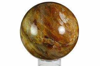 7" Beautiful, Polished Hematoid Quartz Sphere - Crystal #182930