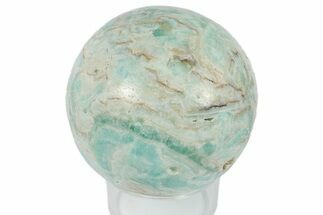 Polished Blue Caribbean Calcite Sphere - Pakistan #187513