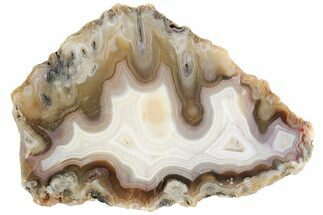 Polished, Banded Agate Nodule Section - Kerrouchen, Morocco #186976