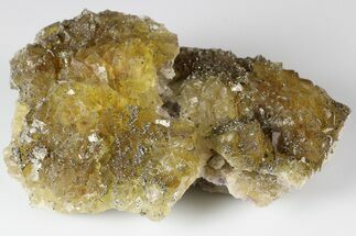 3.4" Gemmy, Yellow, Cubic Fluorite Cluster - Moscona Mine, Spain - Crystal #188312