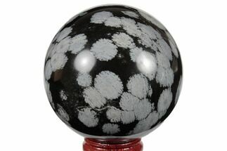 Polished Snowflake Obsidian Sphere - Utah #188855