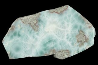 3.7" Polished, Sea-Blue Larimar Slab - Dominican Republic - Crystal #190416