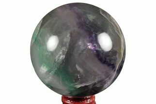 Colorful, Banded Fluorite Sphere - China #190796