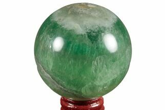 2.5" Polished Green Fluorite Sphere - Madagascar - Crystal #191243