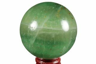 Polished Green Fluorite Sphere - Madagascar #191245
