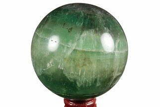 Polished Green Fluorite Sphere - Madagascar #191251