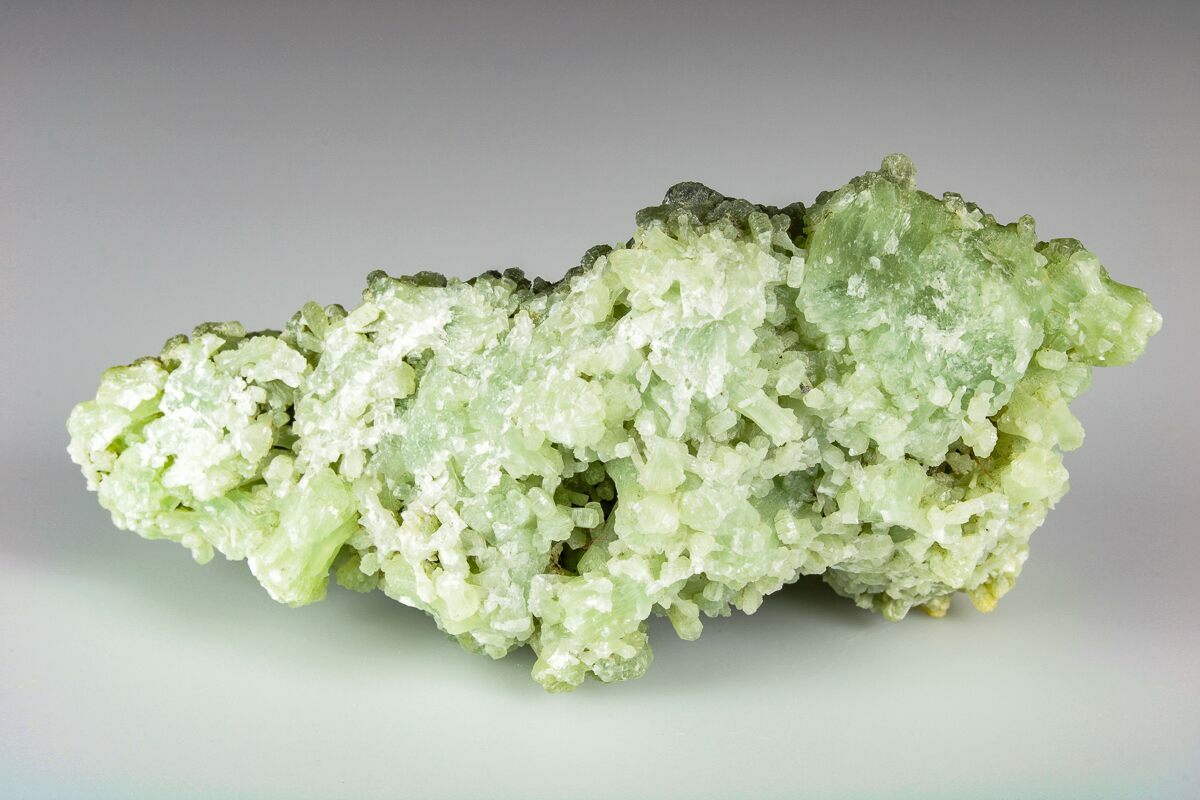 3.8 Green Prehnite Crystal Cluster - Morocco (#190989) For Sale 