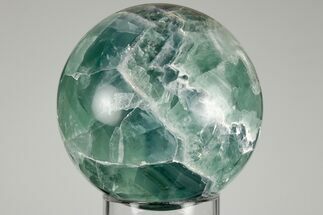 4.3" Polished Green & Purple Fluorite Sphere - Mexico - Crystal #193295