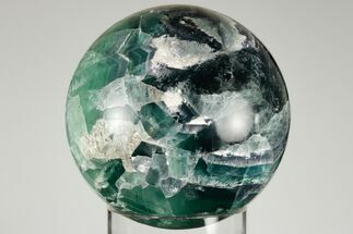 Polished Green, Blue & Purple Fluorite Sphere - Mexico #193298