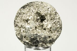 2.1" Polished Pyrite Sphere - Peru - Crystal #193031
