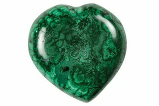 1.6" Polished Malachite Heart - Congo - Crystal #194249