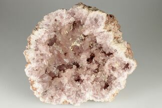 5.7" Sparkly, Pink Amethyst Geode Half - Argentina - Crystal #195453