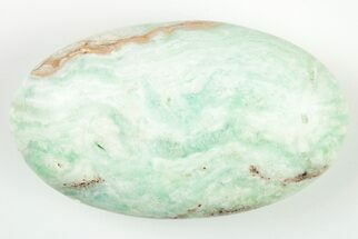 2.7" Polished Blue Caribbean Calcite Palm Stone - Crystal #187851