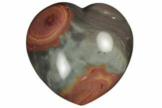 4.2" Wide, Polychrome Jasper Heart - Madagascar - Crystal #196225