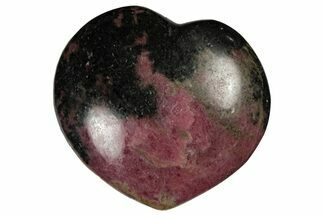 Polished Rhodonite Heart - Madagascar #196232