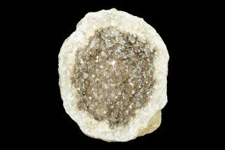 Keokuk Quartz Geode with Calcite Crystals (Half) - Missouri #195953
