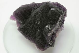 2" Lustrous, Stepped-Octahedral Purple Fluorite - Yiwu, China - Crystal #197074