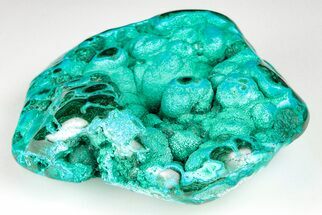 3.3" Vibrant, Polished Malachite with Chrysocolla - Congo - Crystal #179478