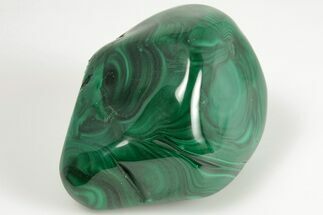 2.3" Swirling, Polished Malachite Specimen - Congo - Crystal #199499