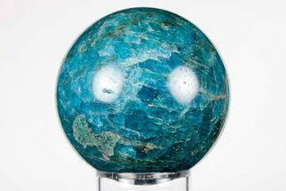 2.25" Bright Blue Apatite Sphere - Madagascar - Crystal #198759