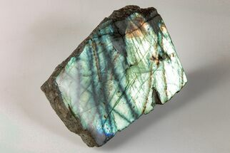 3.35" Single Side Polished Labradorite - Madagascar - Crystal #202670