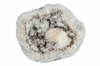 Keokuk Quartz Geode with Calcite Crystals (Half) - Missouri #203780