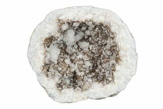Keokuk Quartz Geode with Calcite Crystals (Half) - Missouri #203786