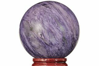 Polished Purple Charoite Sphere - Siberia, Russia #203850