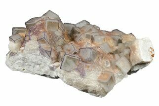 6.9" Purple Edge Fluorite Crystal Cluster - Qinglong Mine, China - Crystal #205226