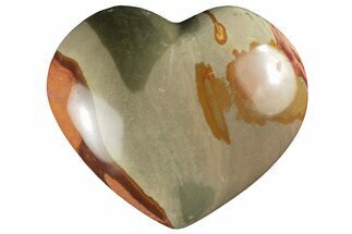 3.35" Wide, Polychrome Jasper Heart - Madagascar - Crystal #205223