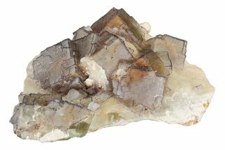 Purple Edge Fluorite Crystal Cluster - Qinglong Mine, China #205291
