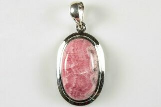 1.5" Rhodochrosite Pendant (Necklace) - 925 Sterling Silver   - Crystal #205710