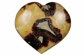 3.5" Polished Septarian Heart - Madagascar - Crystal #205197