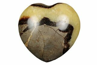 3" Polished Septarian Heart - Madagascar - Crystal #205202