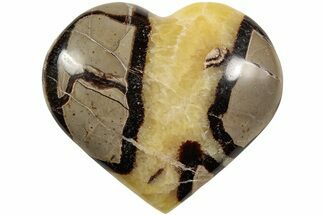 Polished Septarian Heart - Madagascar #205377