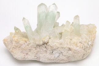 Quartz Crystal Cluster with Fuchsite Phantoms - Madagascar #206205