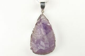 Amethyst Crystal Pendant (Necklace) - Sterling Silver #206359