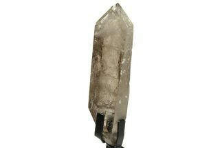 Smoky Quartz Crystal on Metal Stand - Brazil #209256