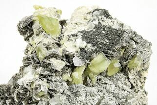 Green Titanite (Sphene), Pericline & Muscovite - Pakistan #209274