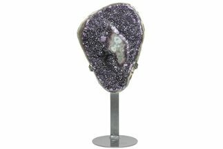 Sparkling, Amethyst Geode Section on Metal Stand #208990