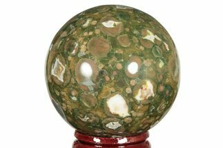 Polished Rainforest Jasper (Rhyolite) Sphere - Australia #209239