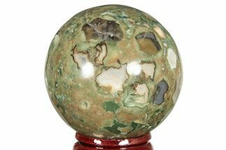 Polished Rainforest Jasper (Rhyolite) Sphere - Australia #209242