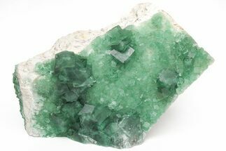 Green, Fluorescent, Cubic Fluorite Crystals - Madagascar #210469